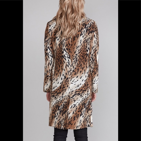 R13 Peak Lapel Double Breasted Coat Cheetah SML - Picture 3 of 6
